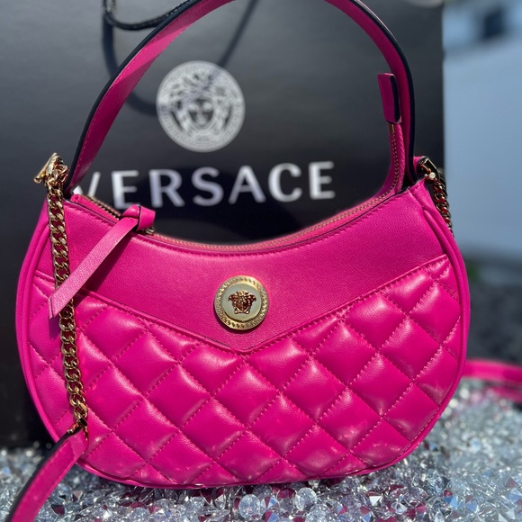 Versace Handbags - NWT VERSACE LEATHER QUILTED HOBO BAG